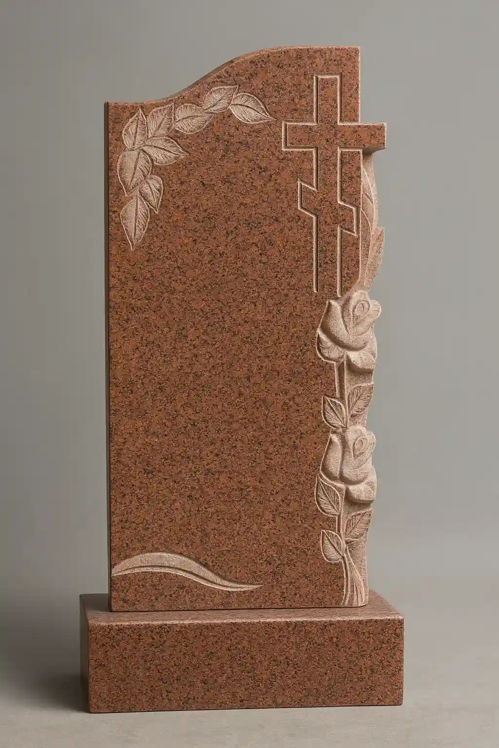 pravoslavnyj-pamyatnik-reznoj-s-cvetami-i-krestom